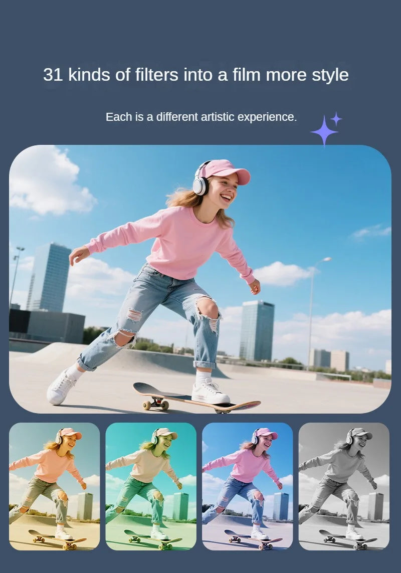 4K Vlog Pocket Gimbal Camera with Face Tracking, 18x Zoom, WiFi, 2400mAh Battery–Handheld Stabilizer for YouTube,TikTok
