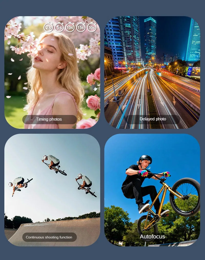 4K Vlog Pocket Gimbal Camera with Face Tracking, 18x Zoom, WiFi, 2400mAh Battery–Handheld Stabilizer for YouTube,TikTok